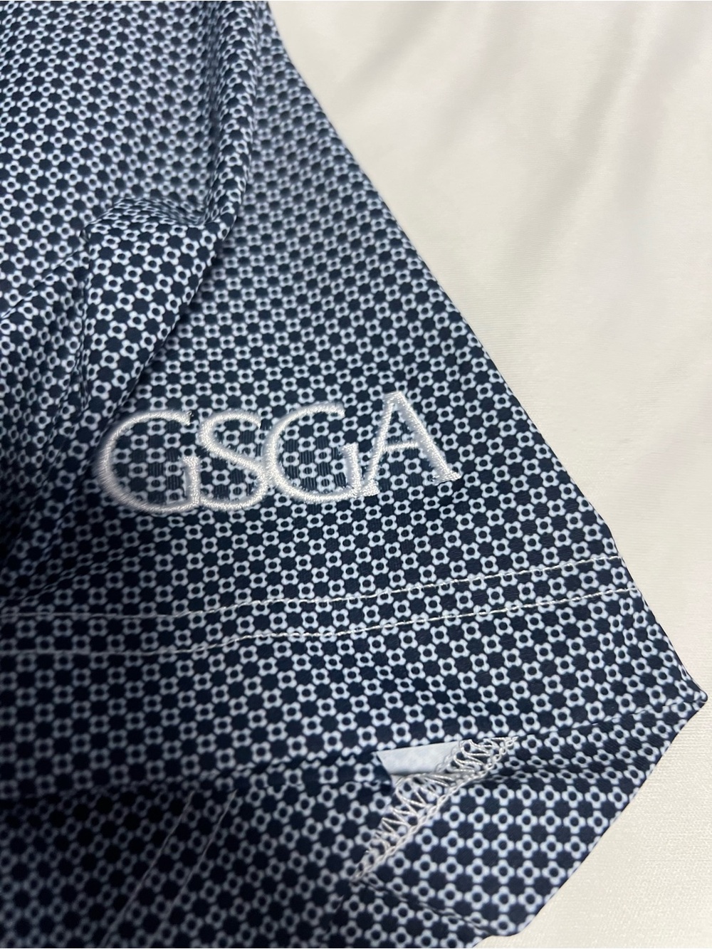 Performance Navy Micro-Pattern Golf Polo - Picture 2 of 9